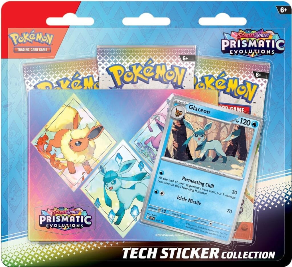 Prismatic Evolutions Tech Sticker Collection Glaceon w promocji