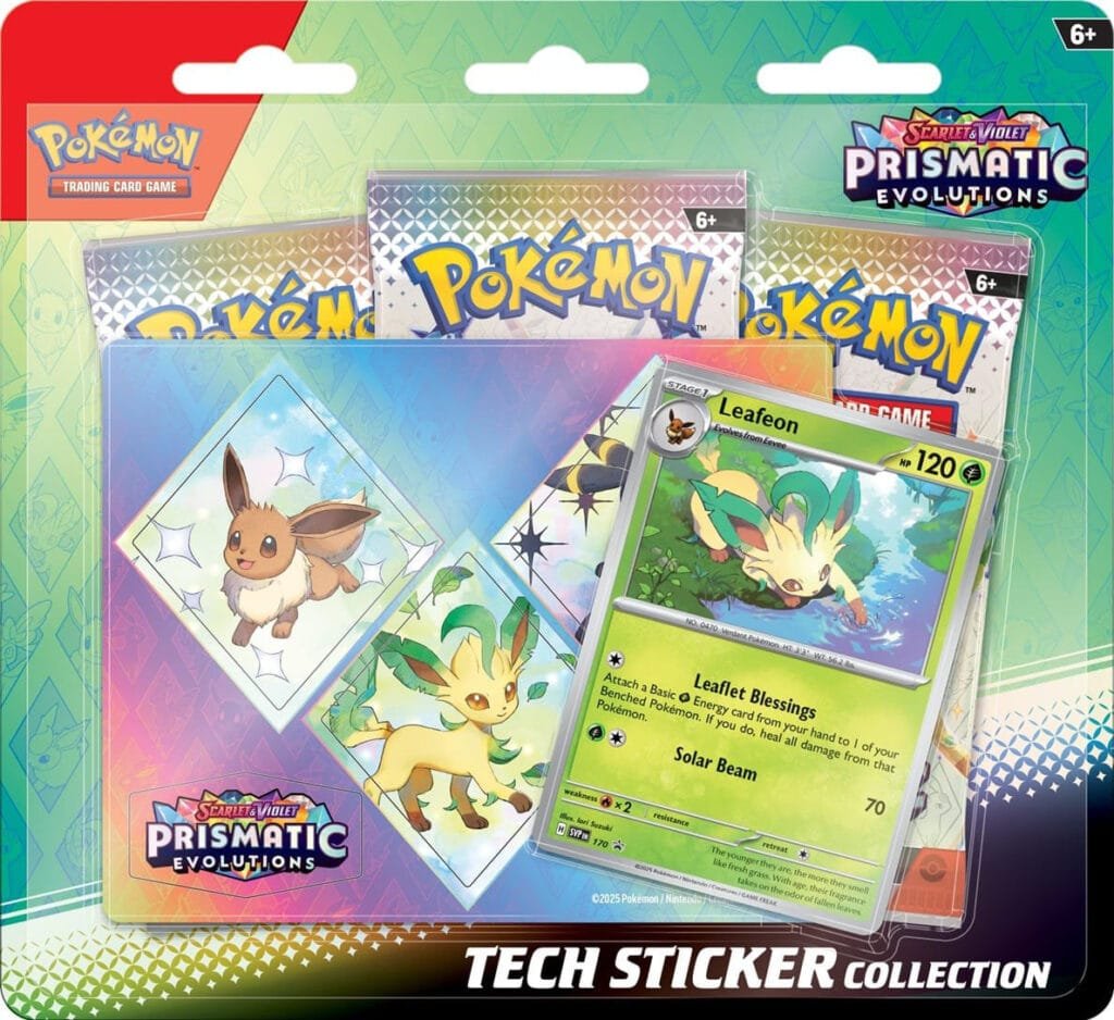 Prismatic Evolutions Tech Sticker Collection Leafeon w promocji
